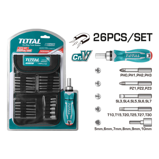 Total - Screwdriver Bit Set (26 Pcs)