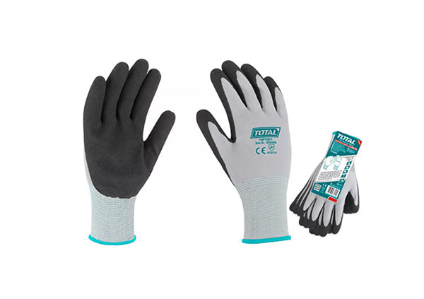 Total - Grey Polyurethane Coated Gloves