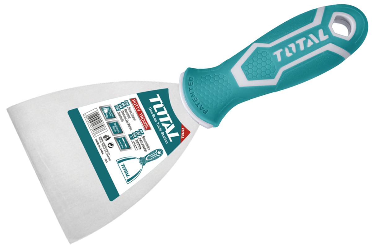 Total - 100mm (4") Rubber Handle Putty Knife