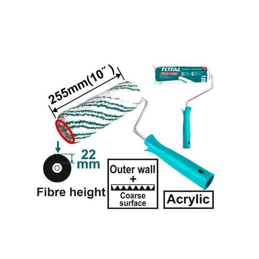 Total - 255mm (10") Paint Roller with Plastic Stick