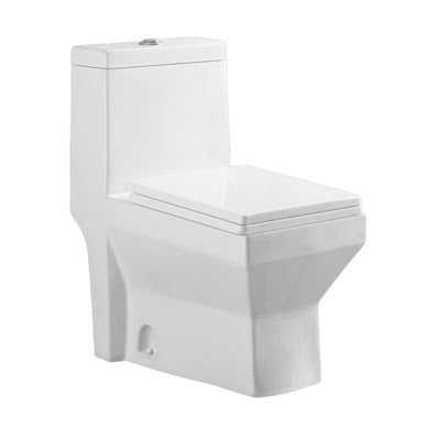 Coco - One Piece, White, Square Floor Mounted Toilet