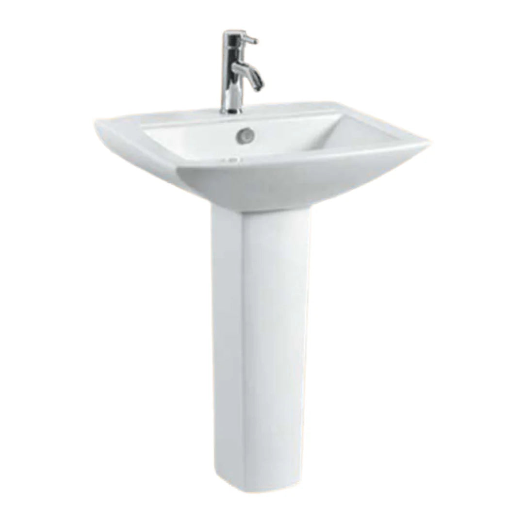 Zotto - 63 x 46 x 82 Full Pedestal Square Wash Basin