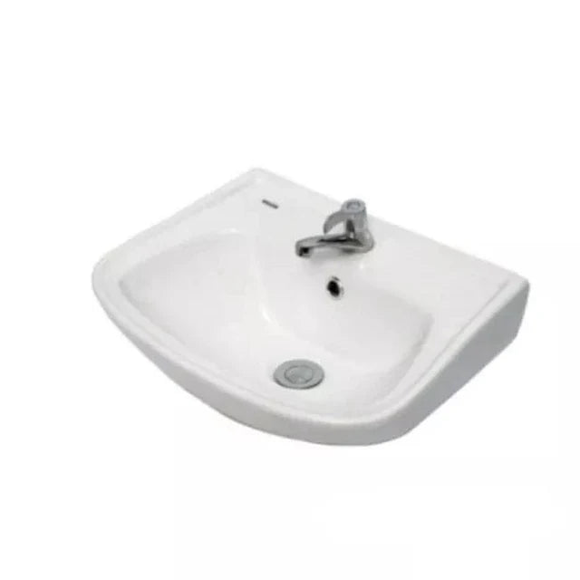 Zotto - 30 x 16 x 39 White Square Wall Hung Wash Basin